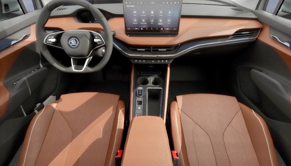 skoda enyaq tan interior